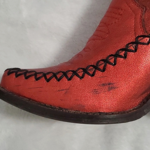 Jeffrey Campbell Metallic Western Ankle Boots Size 7 - Picture 14 of 16